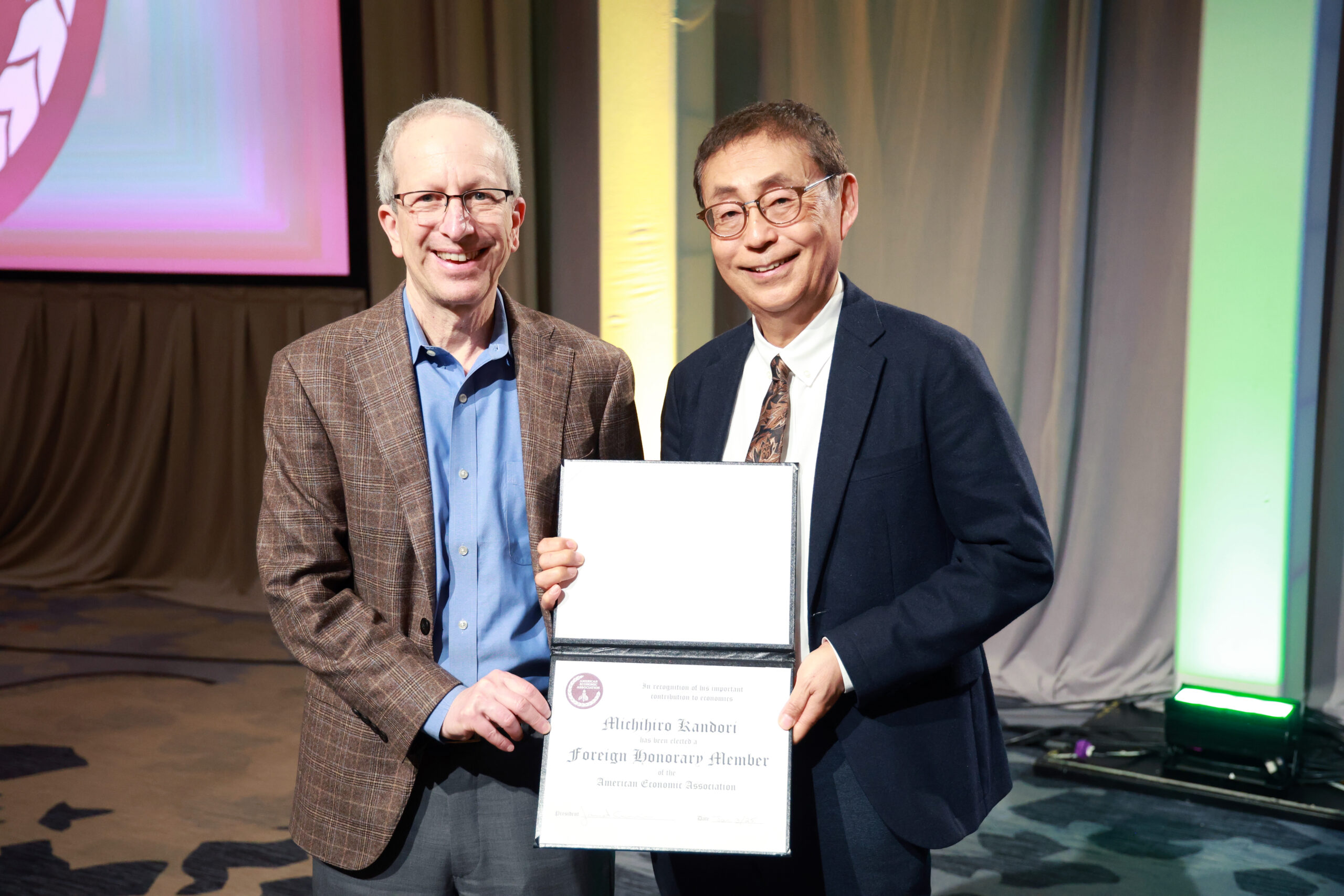 UTMD副センター長の神取道宏教授がAmerican Economic Association Awards Ceremonyに出席しました